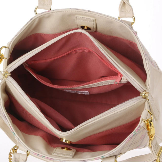 LIZ LISA(リズリサ)のリズリサ LIZ LISA ロッチェ チェックローズ柄2Wayトートバッグ  レディースのバッグ(ショルダーバッグ)の商品写真