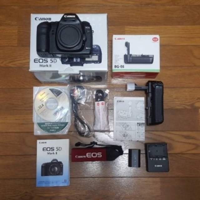 ブルー×レッド Canon EOS 5D Mark2 Ⅱ Mark3 Ⅲ グリップ 2台セット