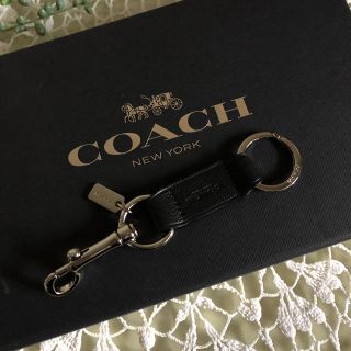 コーチ(COACH)のCOACH(コーチ)　キーホルダー　ブラック×シルバー(キーホルダー)