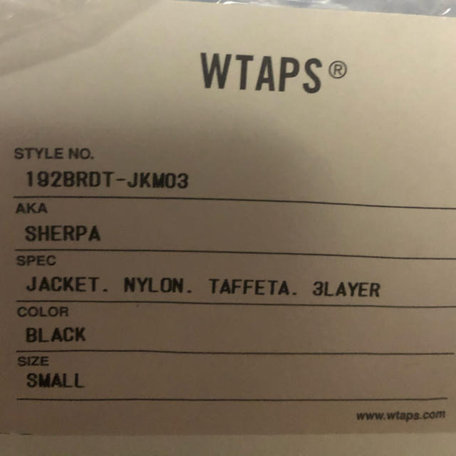 W)taps(ダブルタップス)のwtaps 19AW SHERPA/JACKET NYLON  メンズのジャケット/アウター(マウンテンパーカー)の商品写真