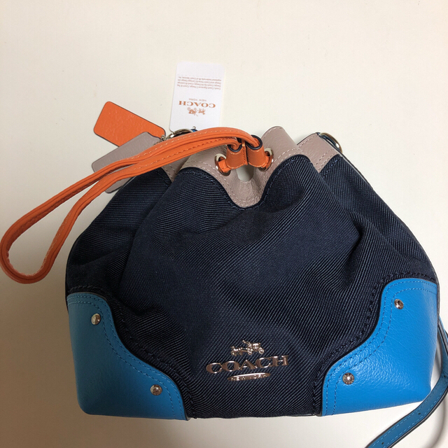 COACH♡デニム巾着ショルダーバッグ