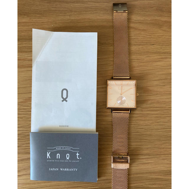 KNOT(ノット)のノット　クラシックスクエアスモールセコンド　ローズゴールド レディースのファッション小物(腕時計)の商品写真