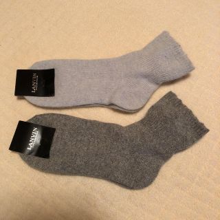 ランバン(LANVIN)の【お値下げ】LANVIN(ランバン) アンゴラ混　ソックス　二足組(ソックス)