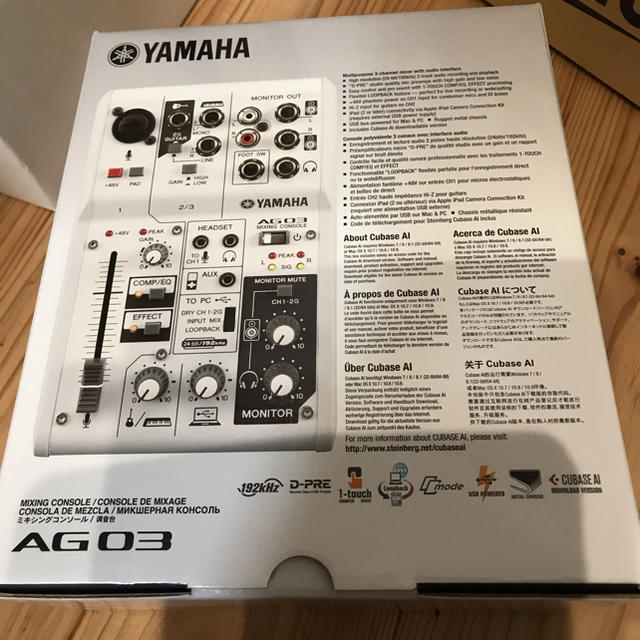 ヤマハ(ヤマハ)のYAMAHA ミキシングコンソール　AG03 新品未使用 楽器のDTM/DAW(オーディオインターフェイス)の商品写真