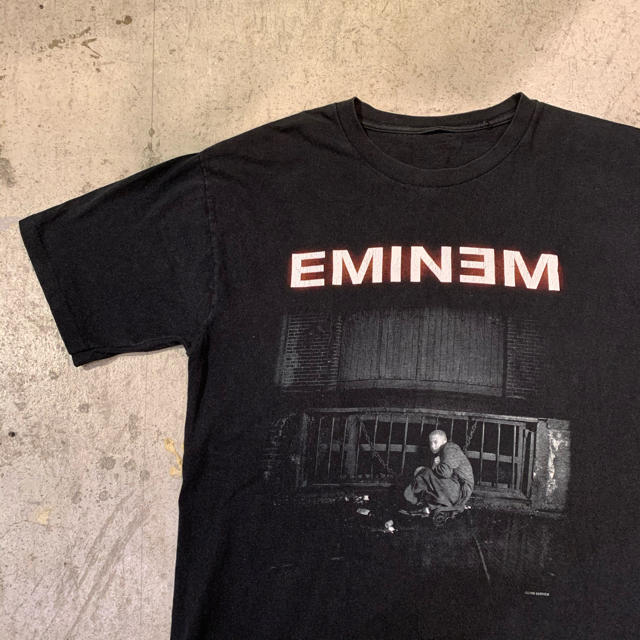 EMINEM RAP TEE ブラック/L HELL VNTG レディースのトップス(Tシャツ(半袖/袖なし))の商品写真
