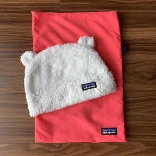 パタゴニア(patagonia)のPatagonia パタゴニア ベビー キッズ ニット帽 ベア 耳付き 帽子(帽子)