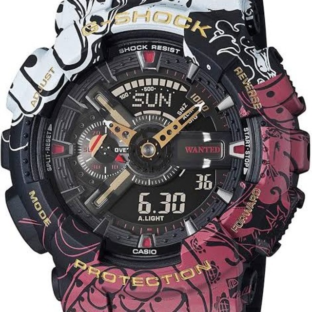 腕時計ジーショックONE PIECEコラボレーションモデルGA-110JOP-1メンズ