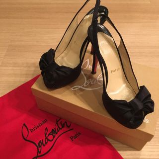 クリスチャンルブタン(Christian Louboutin)のルブタン★サテンリボンパンプス♡ブラック(ハイヒール/パンプス)