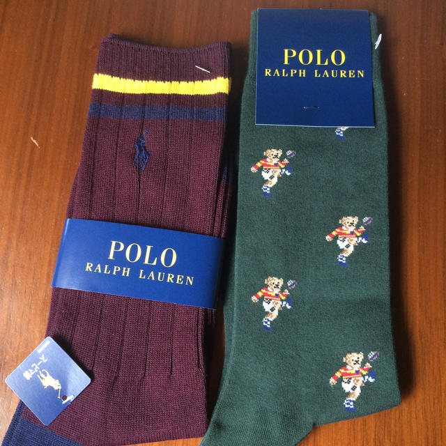 POLO RALPH LAUREN(ポロラルフローレン)のこれから 秋冬 さりげなくおしゃれ 上品な印象のラルフローレンメンズソックス２点 メンズのレッグウェア(ソックス)の商品写真