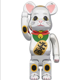 メディコムトイ(MEDICOM TOY)のBE@RBRICK 招き猫銀メッキ参 400％ 千万両(キャラクターグッズ)