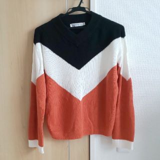 マウジー(moussy)のMOUSSY  Vネットニット レトロ(ニット/セーター)