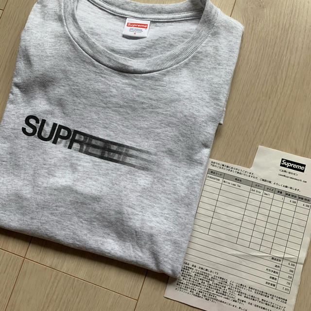 SUPREME 20SS MOTION LOGO TEE GRAY SMALLGRAYサイズ