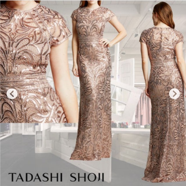 新品タグ付き TADASHI SHOJI スパンコールドレス