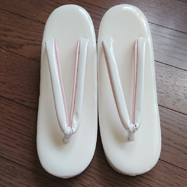 Mico様 専用 白草履 23～24㎝ ピンクライン レディースの靴/シューズ(下駄/草履)の商品写真