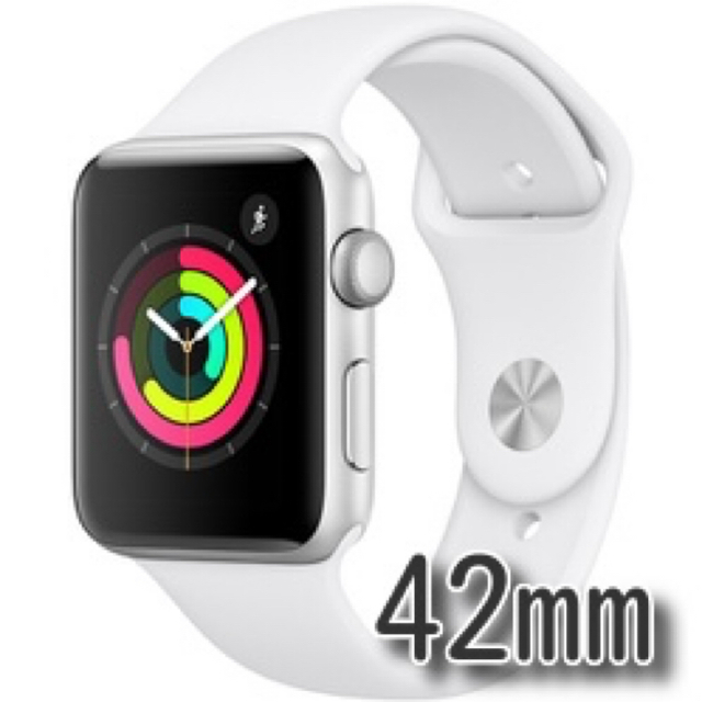 Apple Watch‎ series3 GPSモデル 42mm ホワイトバンド