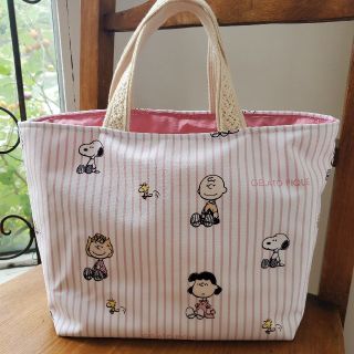 ジェラートピケ(gelato pique)の《handmade》SNOOPY×gelatopique  お散歩bag♡(バッグ)