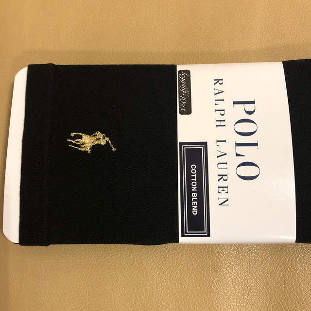 POLO RALPH LAUREN(ポロラルフローレン)の新品　レディース  ポロラルフローレン　10分丈黒綿混レギンス　M〜L寸　日本製 レディースのレッグウェア(レギンス/スパッツ)の商品写真