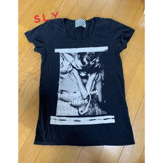 スライ(SLY)のSLY プリント　Tシャツ　黒　S(Tシャツ(半袖/袖なし))