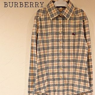 バーバリー(BURBERRY)のBURBERRY バーバリーブルーレーベル ノバチェック柄 長袖シャツサイズ38(シャツ/ブラウス(長袖/七分))