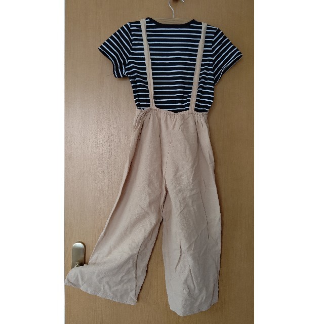 しまむら(シマムラ)の*140* セットアップ Tshirt&サロペット キッズ/ベビー/マタニティのキッズ服女の子用(90cm~)(パンツ/スパッツ)の商品写真