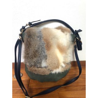 サック(SAC)のle basiques du sac  ファー付　2way バッグ(ハンドバッグ)