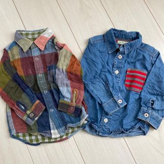 ビームス(BEAMS)のBEAMS miniデニムシャツ　90センチ(ブラウス)