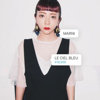 ルシェルブルー(LE CIEL BLEU)のルシェルブルー  メッシュレーストップス(カットソー(半袖/袖なし))