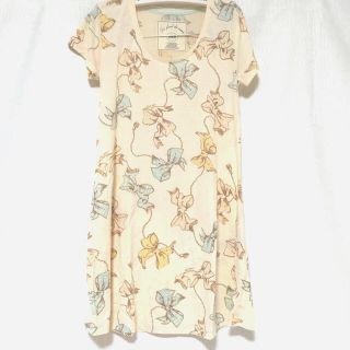 ジェラートピケ(gelato pique)のpique♡リボン柄Tシャツワンピース(ルームウェア)