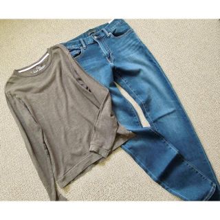 ユニクロ グレー デニム ジーンズ メンズ の通販 100点以上 Uniqloのメンズを買うならラクマ