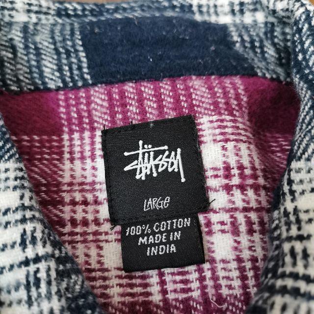 STUSSY(ステューシー)のSTUSSY ネルシャツ美品！Ｌサイズ メンズのトップス(シャツ)の商品写真