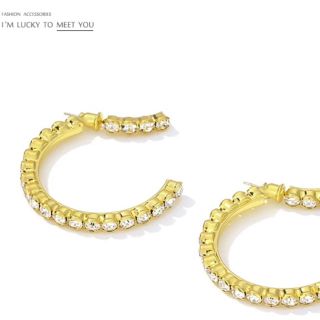 フィリップオーディベール(Philippe Audibert)のRhinestone Hoop ピアス(ピアス)