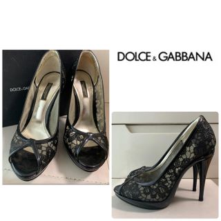 ドルチェアンドガッバーナ(DOLCE&GABBANA)のレミレミ様専用ページです♡ドルチェ&ガッバーナ　ブラックレース　パンプス(ハイヒール/パンプス)