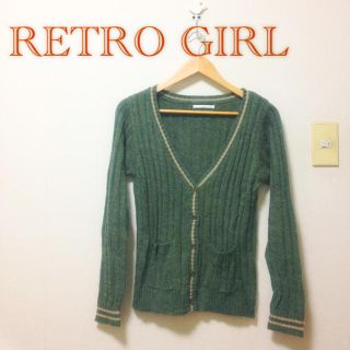 レトロガール(RETRO GIRL)のライン＊ニットカーディガン(カーディガン)