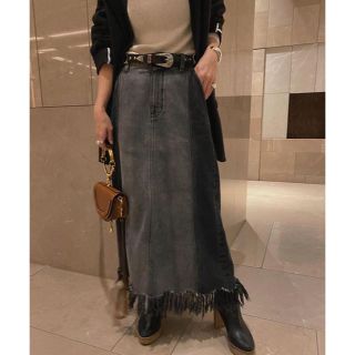 アメリヴィンテージ(Ameri VINTAGE)のAmeri VINTAGE   RAGGED DENIM SKIRT  (ロングスカート)