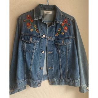 ミラオーウェン(Mila Owen)のミラオーウンMilaOwenデニム ジャケットショート丈 刺繍 花柄 コットン(Gジャン/デニムジャケット)