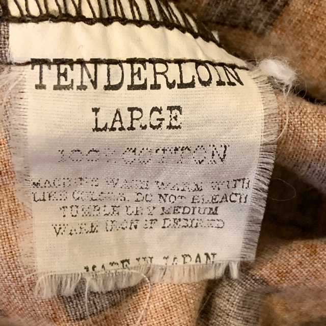 TENDERLOIN テンダーロイン　半袖 チェック　ワーク シャツ  L 3
