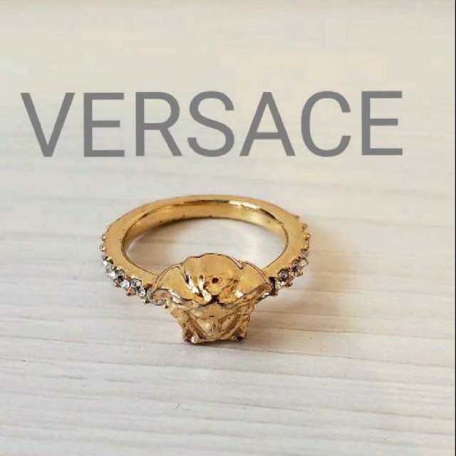 VERSACE ヴェルサーチsize9号メドゥーサピンキーリング 指輪