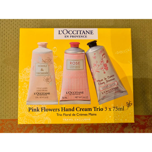 L'OCCITANE(ロクシタン)のロクシタン Pink Flowers Hand Cream Trio 3本セット コスメ/美容のボディケア(ハンドクリーム)の商品写真