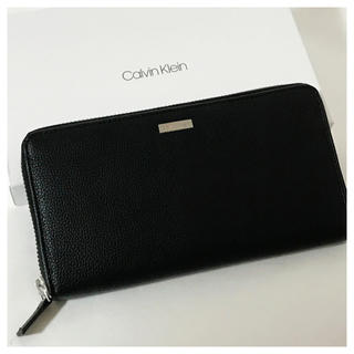 カルバンクライン(Calvin Klein)の直営店購入 新品カルバンクライン 高級カーフ革20680円 ラウンド財布(長財布)