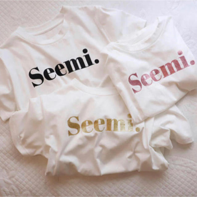 one after another NICE CLAUP(ワンアフターアナザーナイスクラップ)のSeemi ピンク　Tシャツ レディースのトップス(Tシャツ(半袖/袖なし))の商品写真