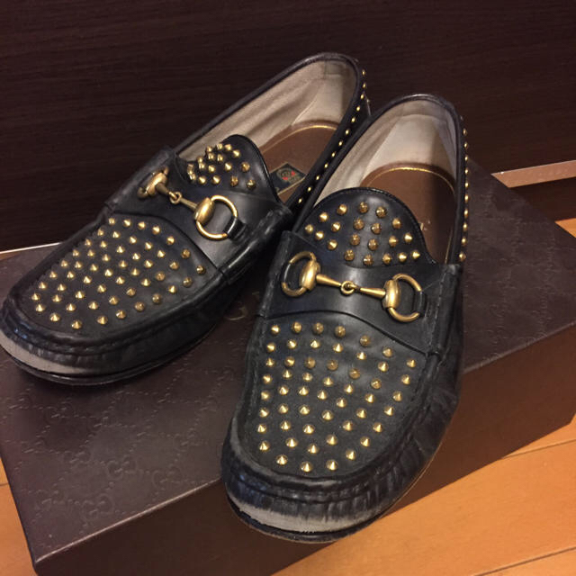 初回限定 ローファー gucci ホースビット スタッズ 8 スリッポン+