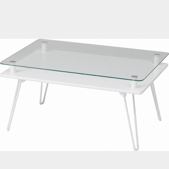 3色展開　ガラステーブル ディスプレイテーブル ローテーブル ブラック