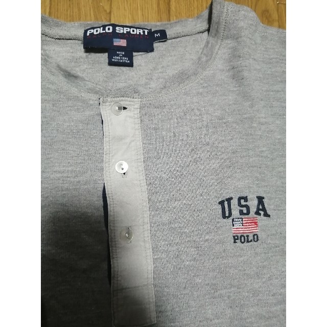 POLO RALPH LAUREN(ポロラルフローレン)の90s ビンテージ ラルフローレン ポロスポーツ ヘンリーネック Tシャツ メンズのトップス(Tシャツ/カットソー(半袖/袖なし))の商品写真