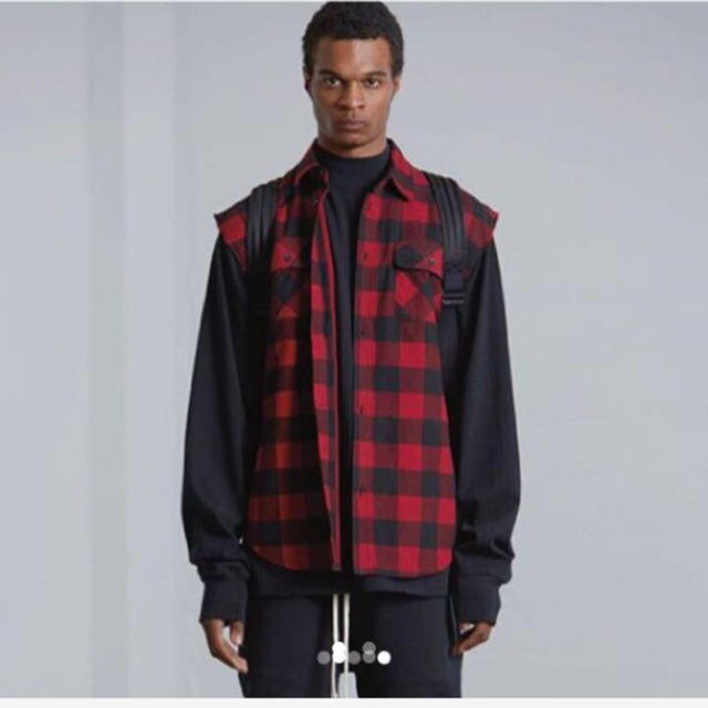 FEAR OF GOD(フィアオブゴッド)のFOG ノースリーブ　チェックシャツ　pacsun メンズのトップス(シャツ)の商品写真