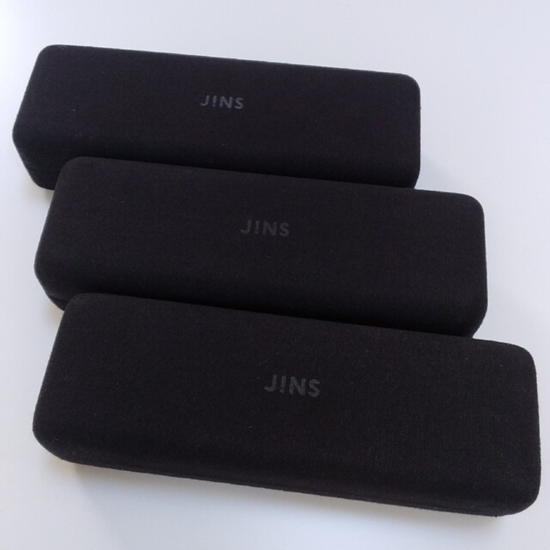 JINS(ジンズ)のJINS メガネケース（黒）3つ レディースのファッション小物(サングラス/メガネ)の商品写真