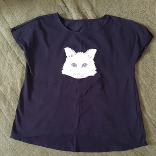 フェリシモ(FELISSIMO)の猫部　にゃんともおしゃれ猫トップス(Tシャツ(半袖/袖なし))