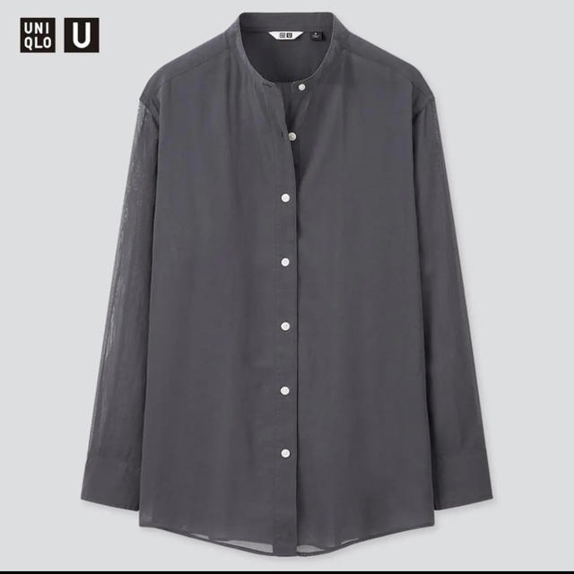 UNIQLO(ユニクロ)のUNIQLO U シアーバンドカラーシャツ レディースのトップス(シャツ/ブラウス(長袖/七分))の商品写真