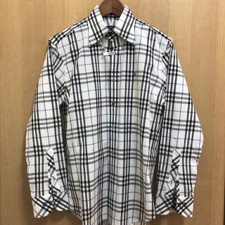 バーバリーブラックレーベル(BURBERRY BLACK LABEL)のima-nori様専用　バーバリー  ノバチェックシャツ　青x白(シャツ)