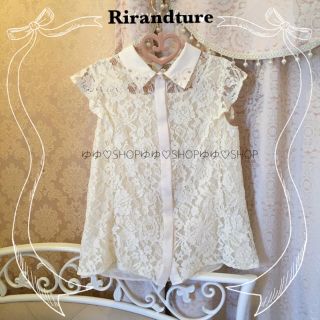 リランドチュール(Rirandture)の襟お花刺繍レースブラウス(シャツ/ブラウス(半袖/袖なし))