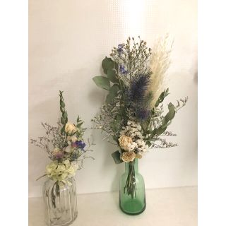 お得！　2束セット　ドライフラワー　スワッグ　ブーケ　花束　(ドライフラワー)